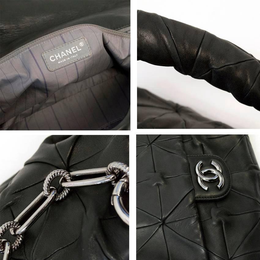 Chanel Black Quilted Origami Calfskin Flap Bag In Excellent Condition For Sale In London, GB