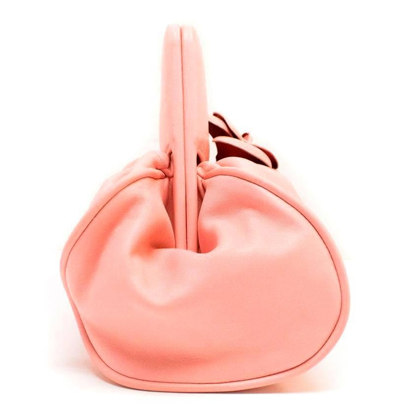 Orange Chanel Vintage Pink Camellia Flower Bag For Sale