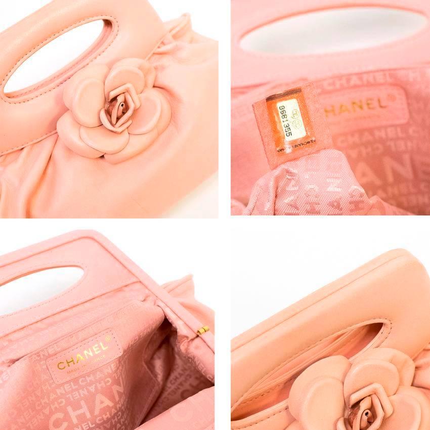 Chanel Vintage Pink Camellia Flower Bag For Sale 2