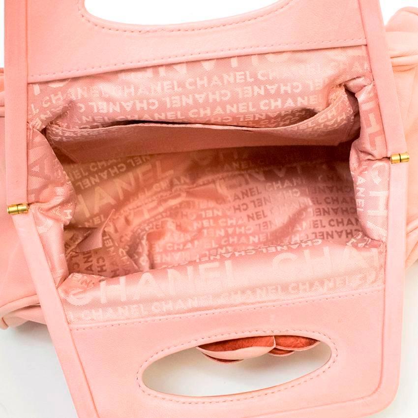 Chanel Vintage Pink Camellia Flower Bag For Sale 3