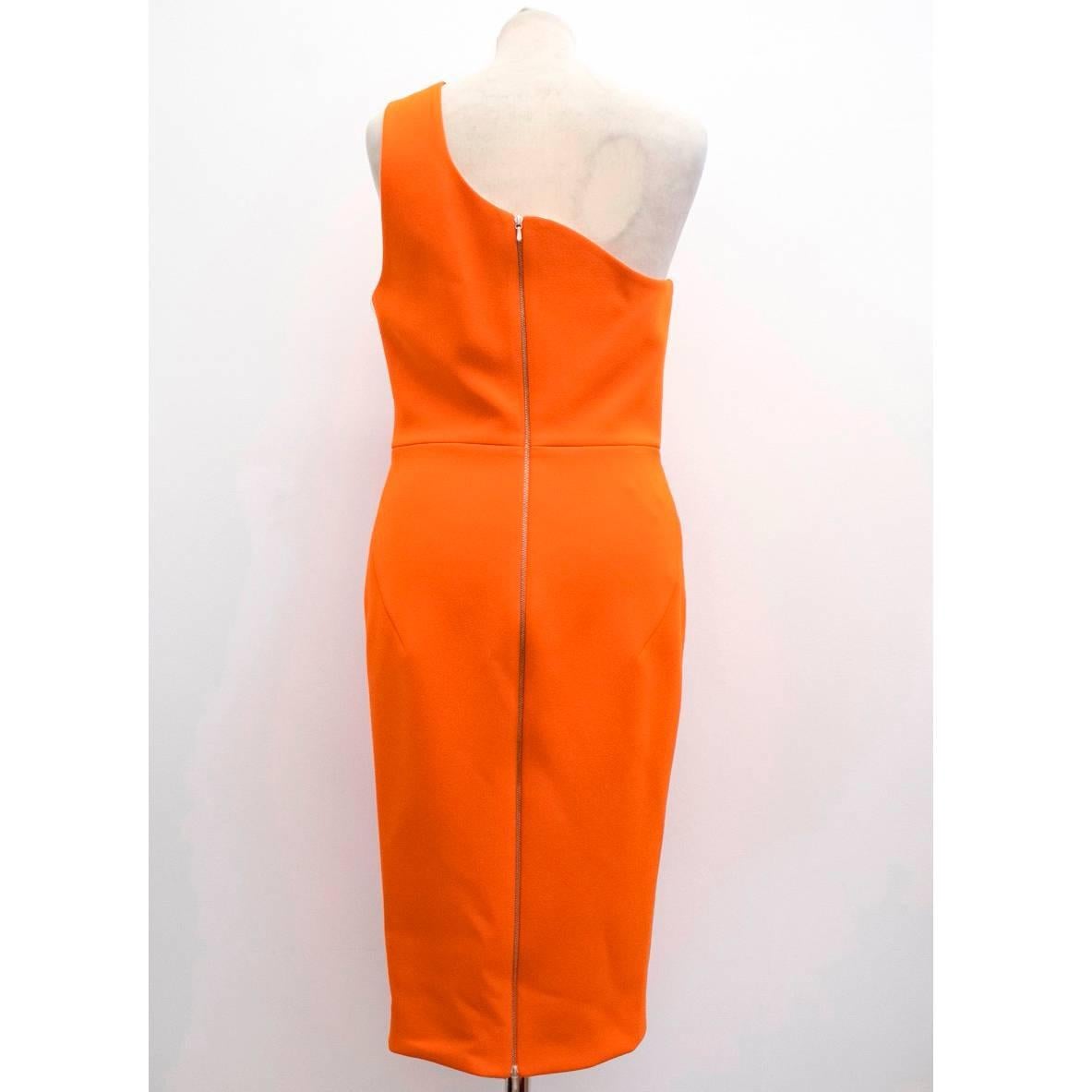 victoria beckham dress orange