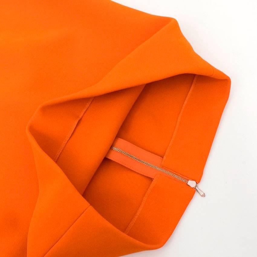 Women's Victoria Beckham Orange One-Shoulder Crepe Dress For Sale