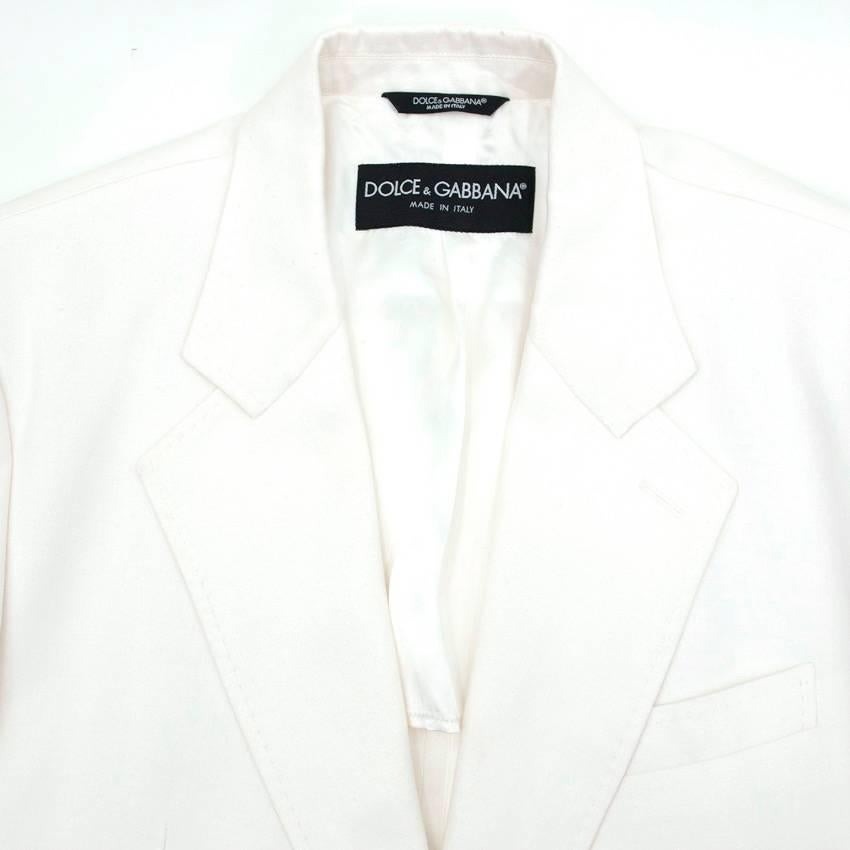 Men's Dolce & Gabbana White Jacket For Sale