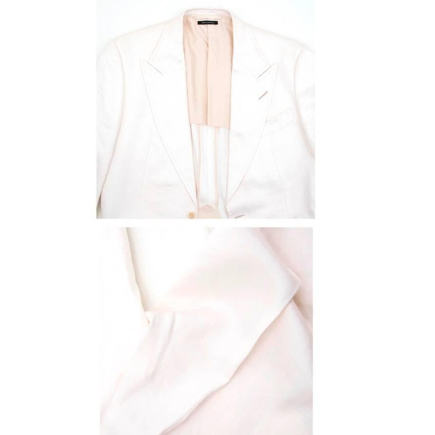 Tom Ford Cream Linen Suit For Sale 1