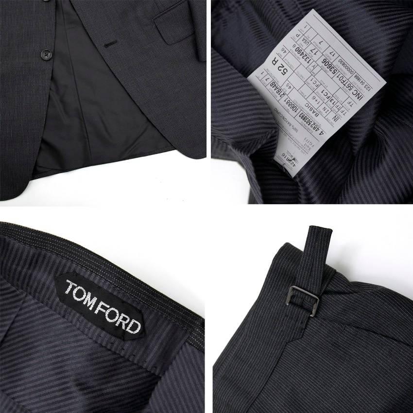 Tom Ford Men's Grey Stripe Suit For Sale 3