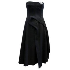 Victoria Beckham Black Strapless Dress 5