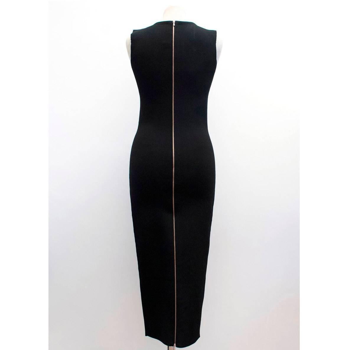 Women's Victoria Beckham Black Midi Dress For Sale