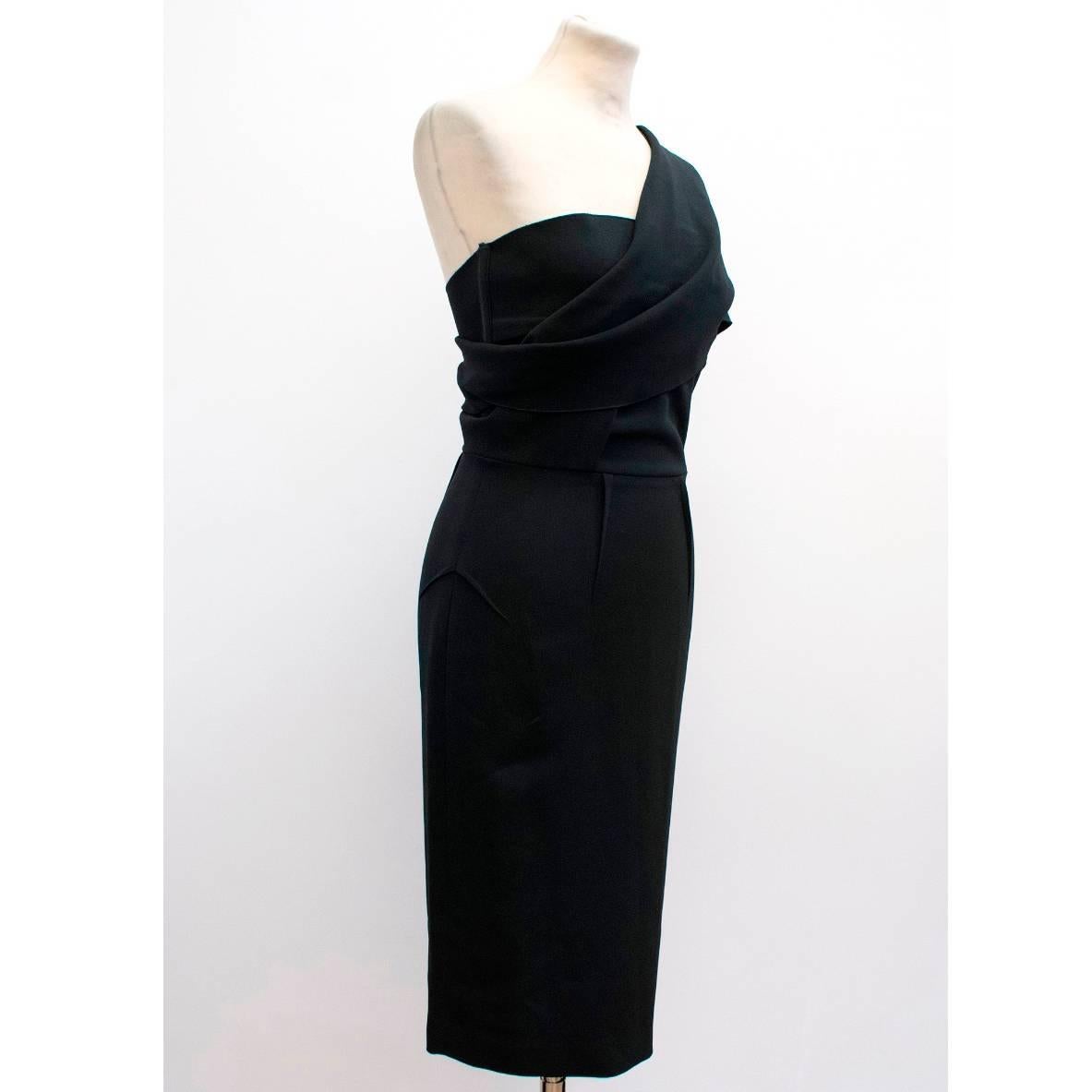 Roland Mouret Black One Shoulder Dress In New Condition For Sale In London, GB