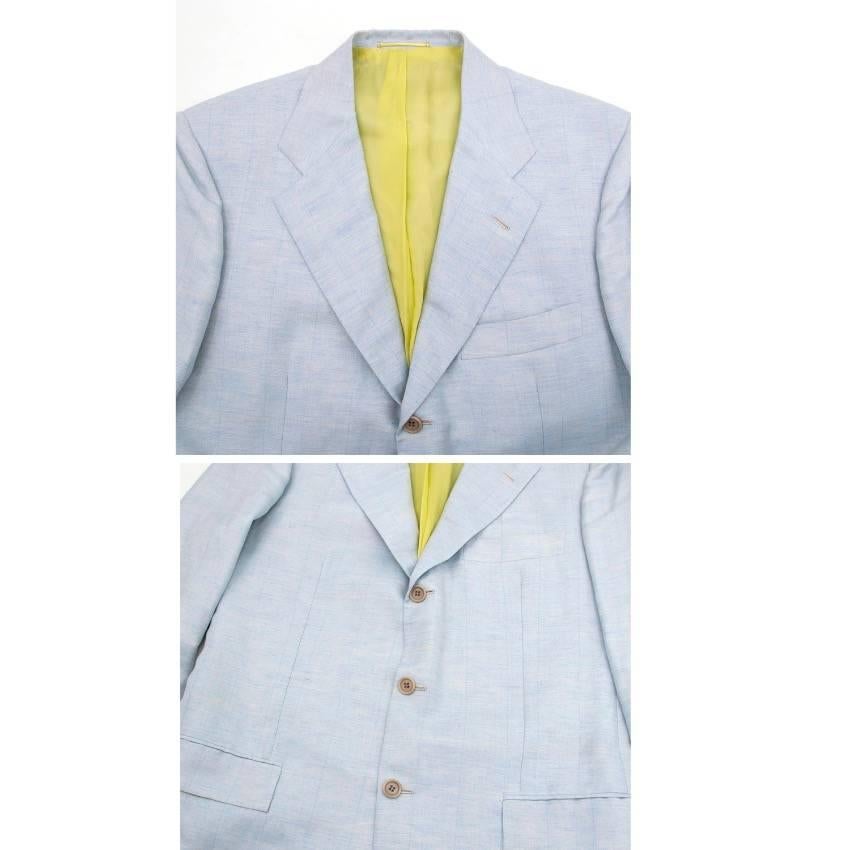 Gray Kiton Men's Cashmere Blue Suit For Sale