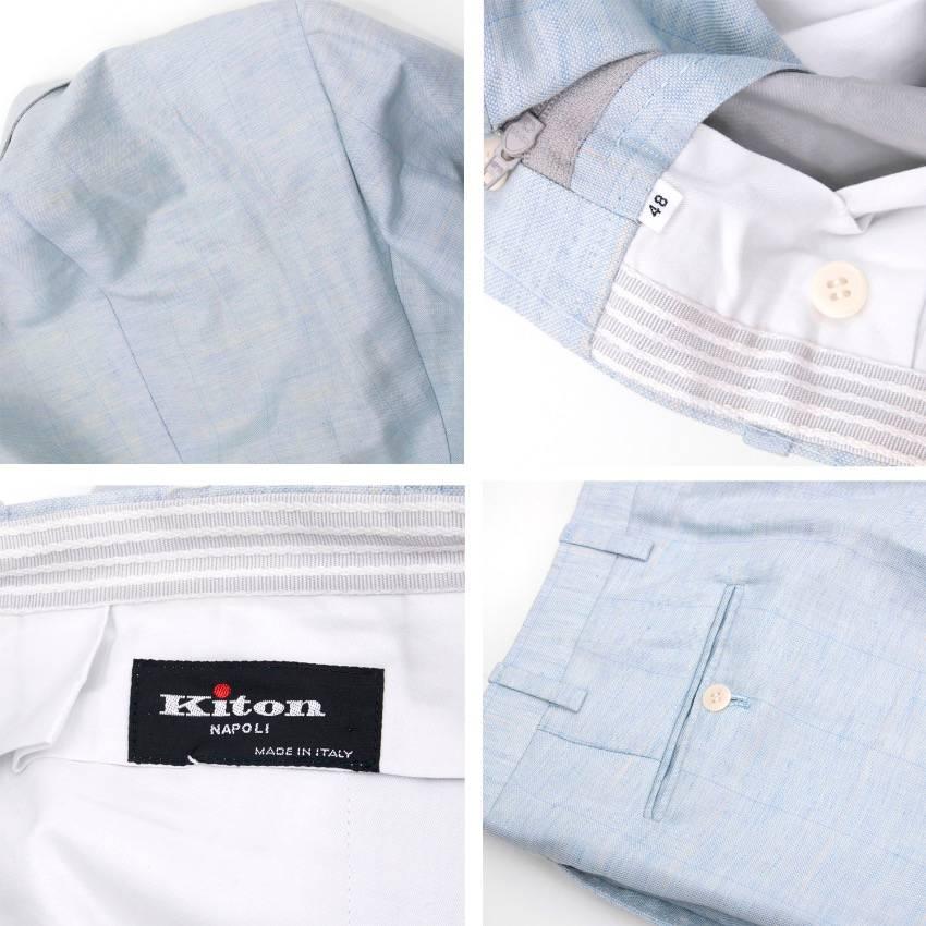 Kiton Men's Cashmere Blue Suit For Sale 3