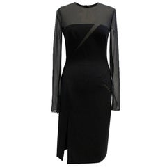 Emilio Pucci Black Sheer Midi Dress