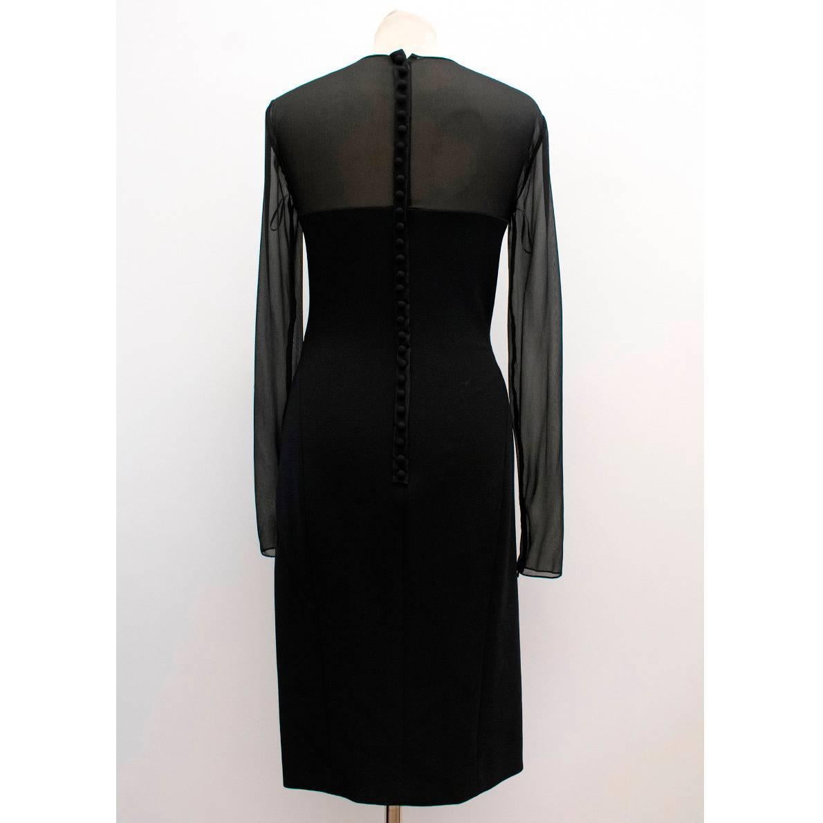 Women's Emilio Pucci Black Sheer Midi Dress For Sale