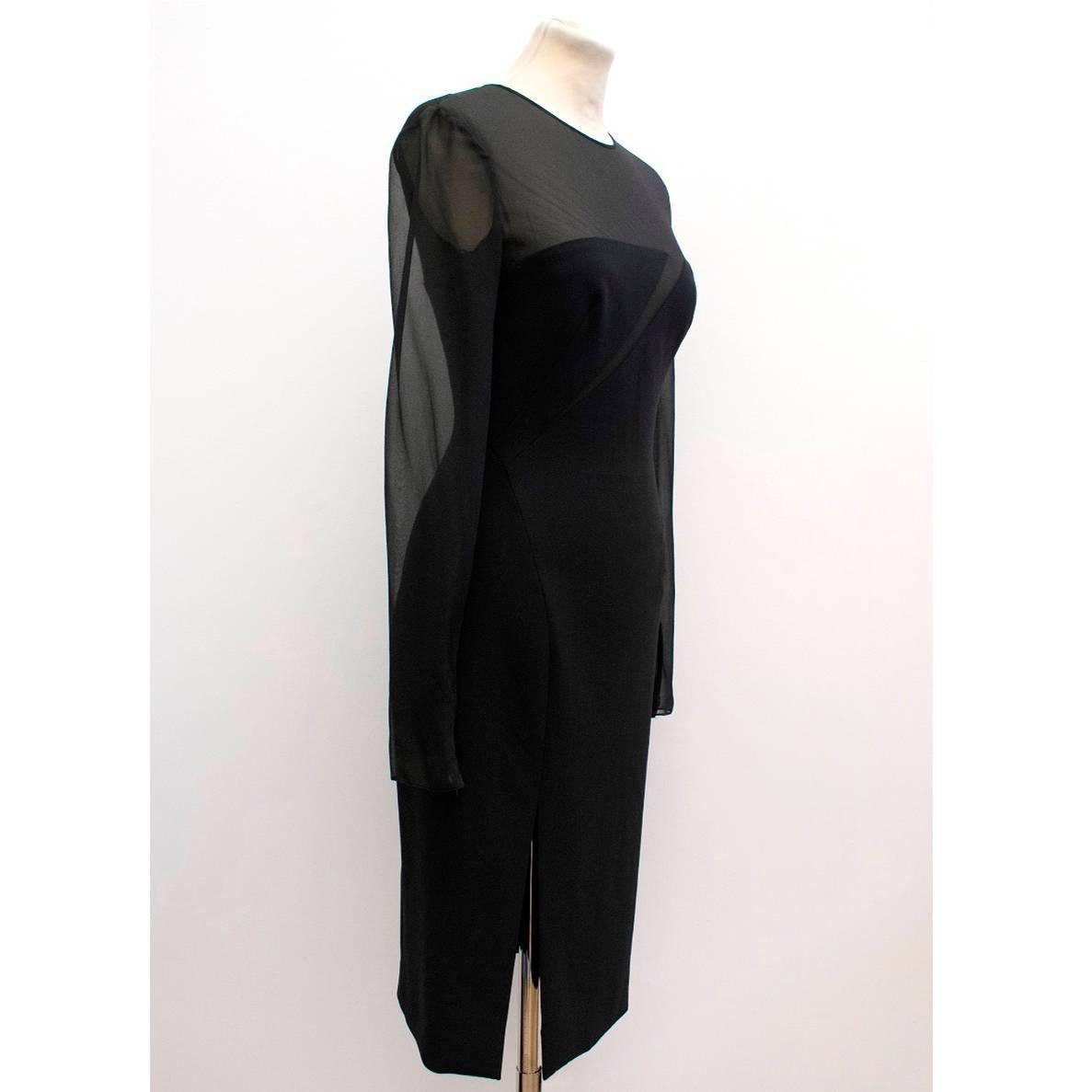 Emilio Pucci Black Sheer Midi Dress For Sale 2