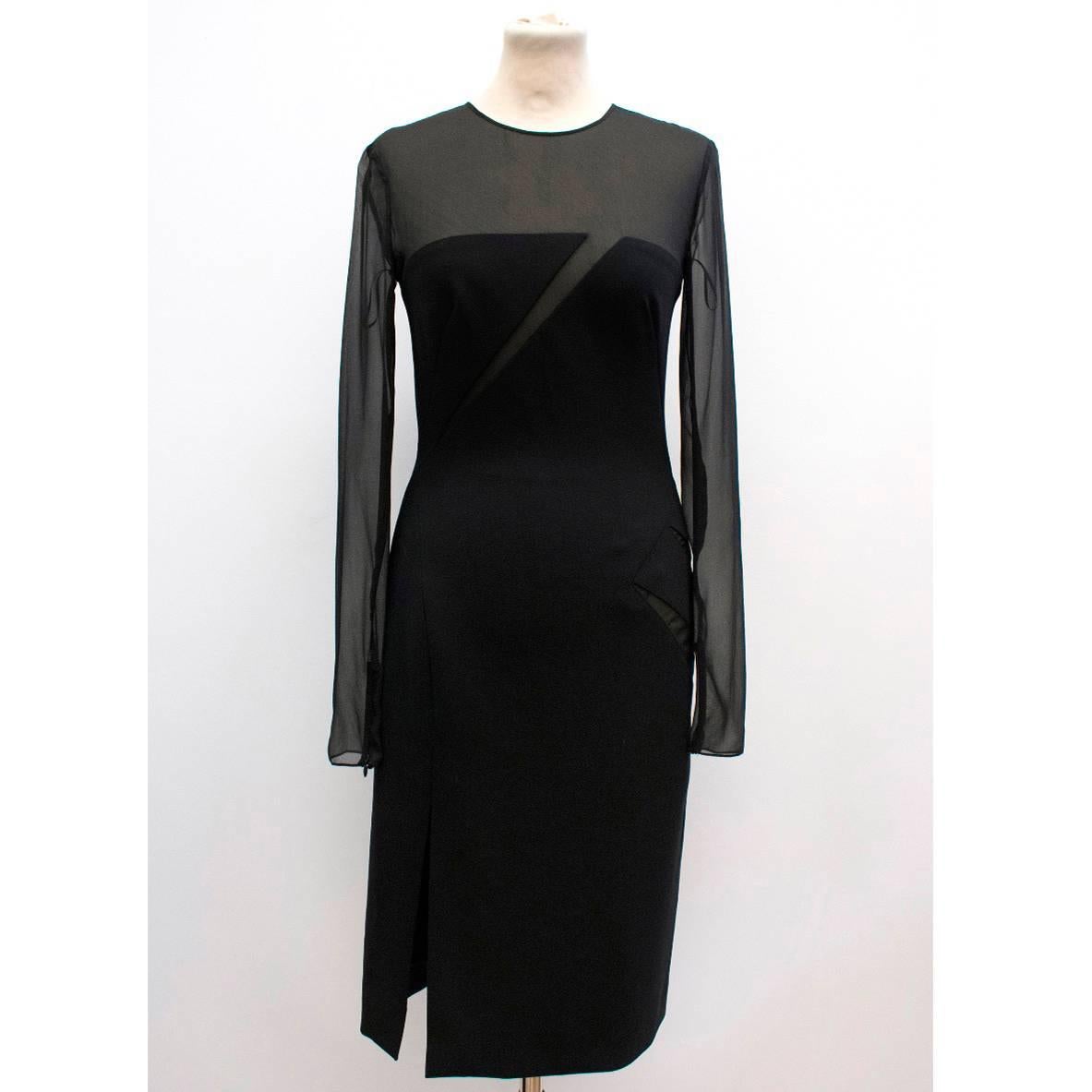 Emilio Pucci Black Sheer Midi Dress For Sale 1
