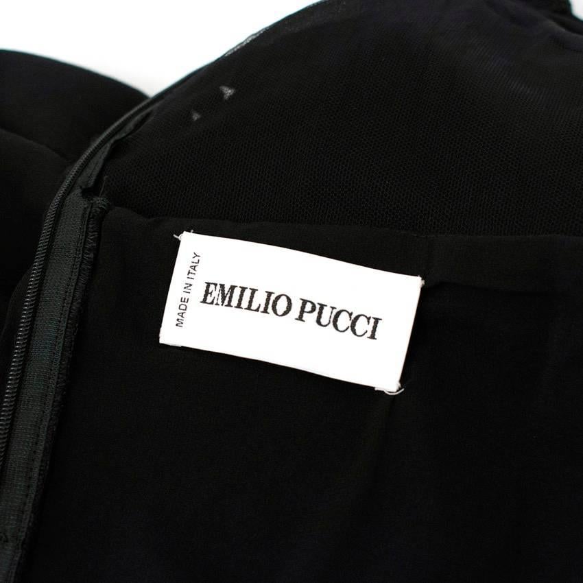Emilio Pucci Black Sheer Midi Dress For Sale 5