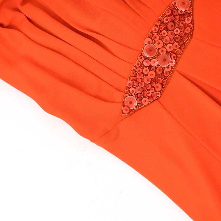Roberto Cavalli Orange Gown US 6 For Sale 2
