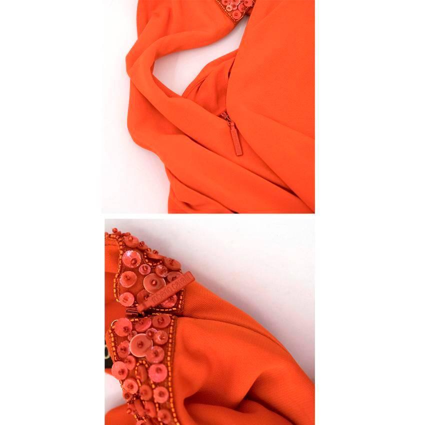 Roberto Cavalli Orange Gown US 6 For Sale 4