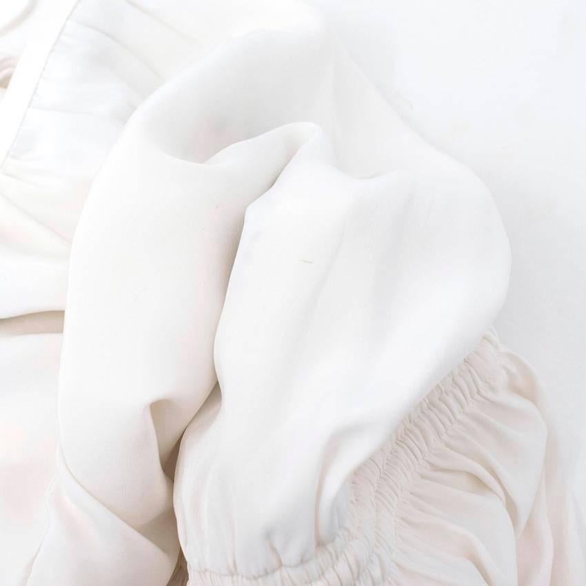 Gray Altuzarra White Silk Embroidered Dress For Sale