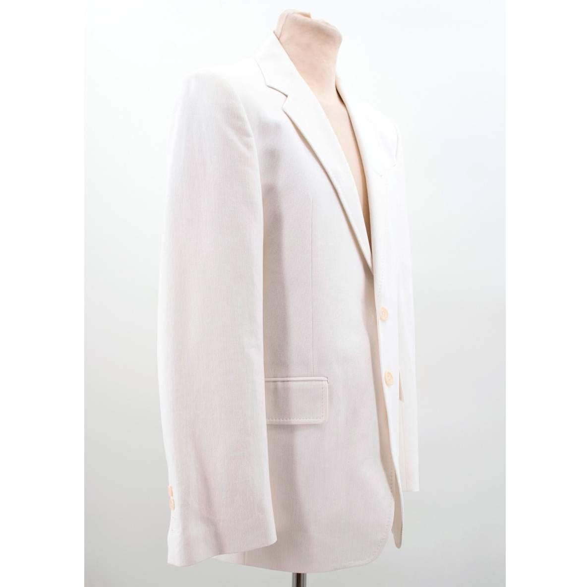 Ann Demeulemeester White Textured Suit In Excellent Condition For Sale In London, GB