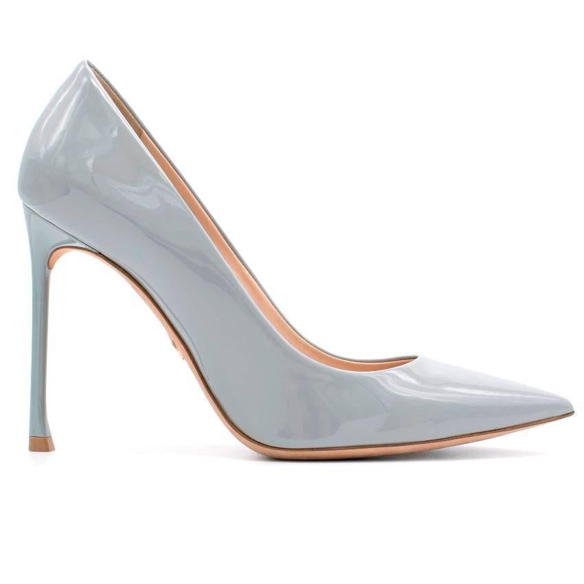 Dior grey Essence pumps with a pointed-toe in patent calfskin with a stiletto heel.

Size: US 7
Measurements: Approx. Heel Height: 10.5cm Length: 23cm Width: 8cm
Condition: 10/10 

* Please note, these items are pre-owned and may show signs of being