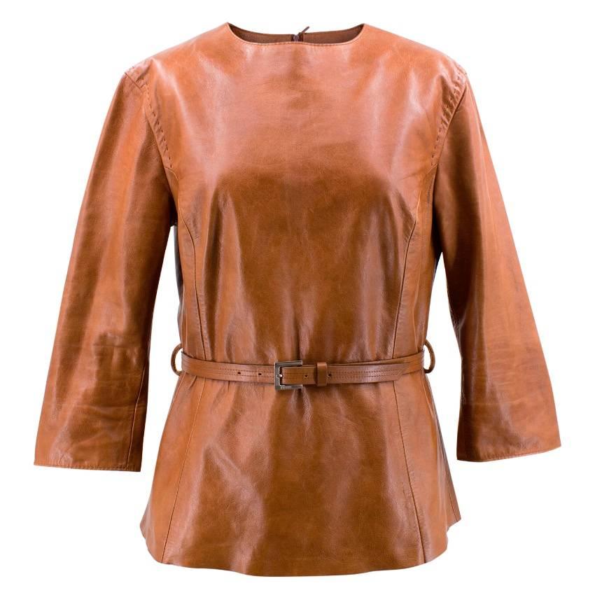 Gianfranco Ferre Leather Top For Sale