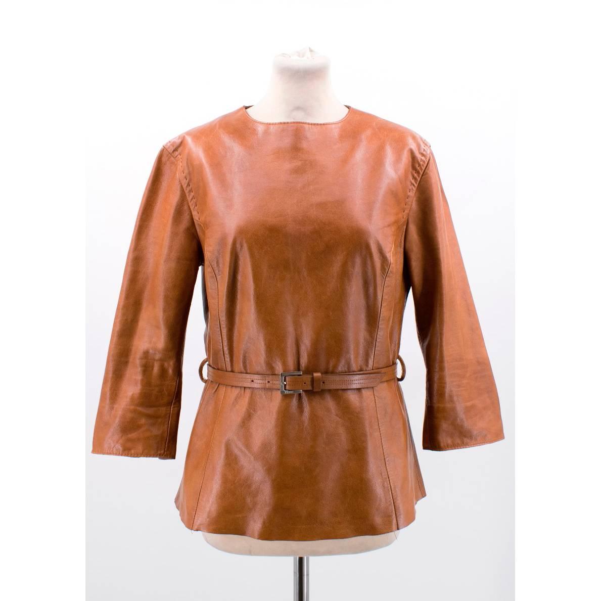 Gianfranco Ferre Leather Top For Sale 5