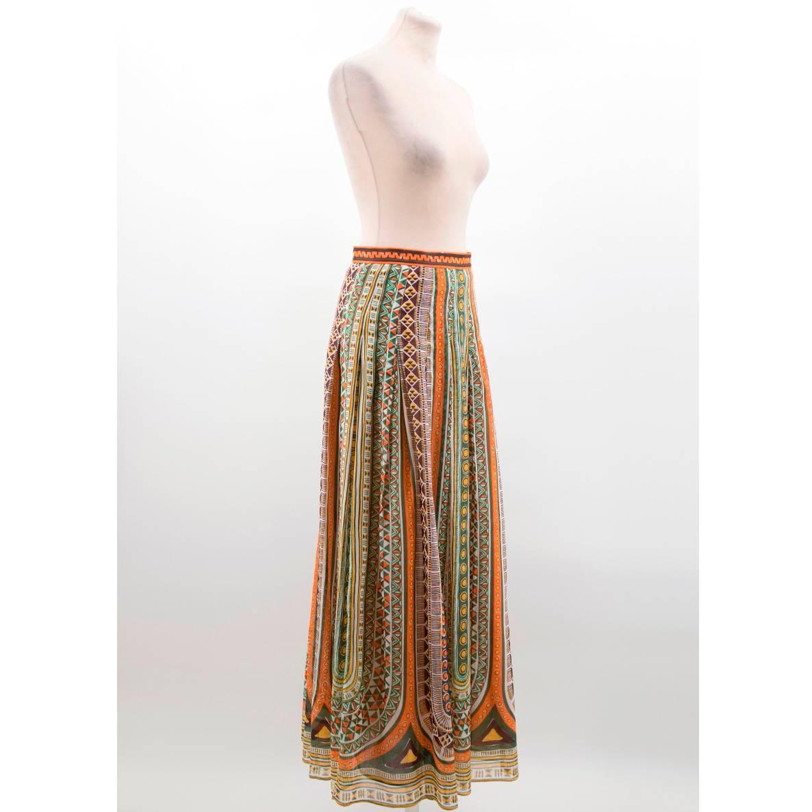 tribal maxi skirt