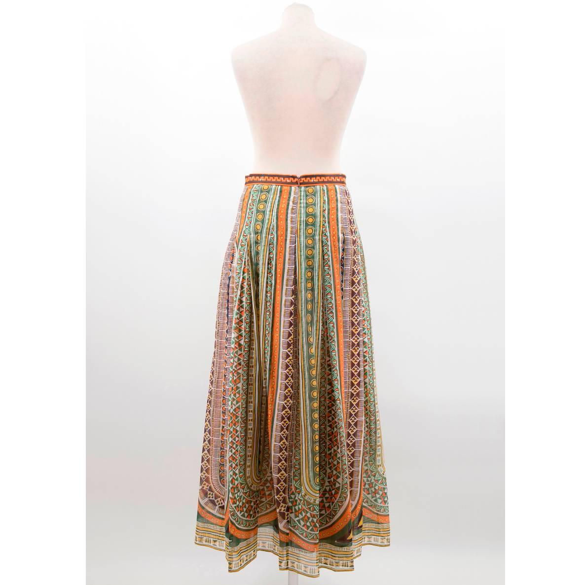 tribal print skirt