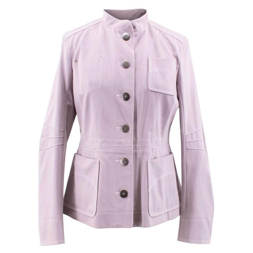 Louis Vuitton Lavender Military Jacket For Sale