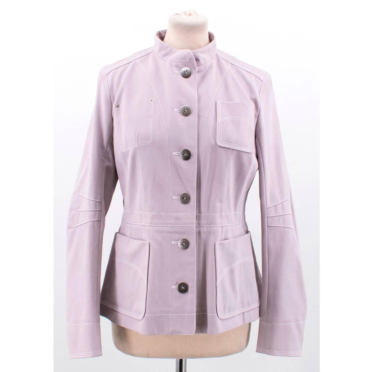 Louis Vuitton Lavender Military Jacket For Sale 2