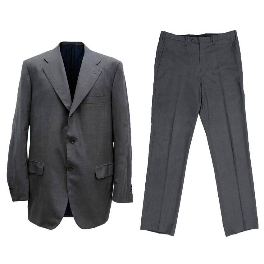 Kiton Wool Check Suit For Sale