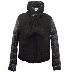 Moncler Black Puffer Tweed Jacket