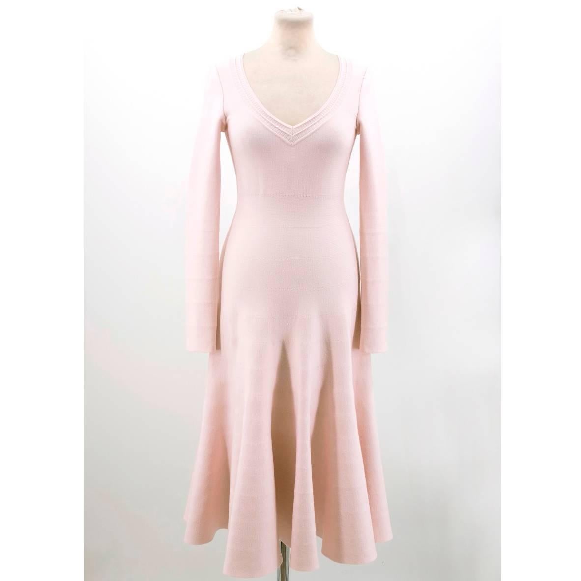 Alaia Wool Knit Midi Dress - Size XS For Sale 3