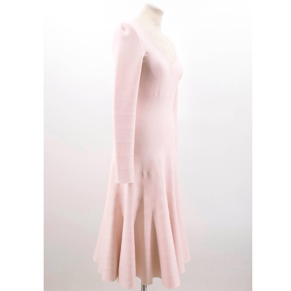 Alaia Wool Knit Midi Dress - Size XS For Sale 1