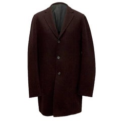 Jil Sander Maroon Wool Coat 6