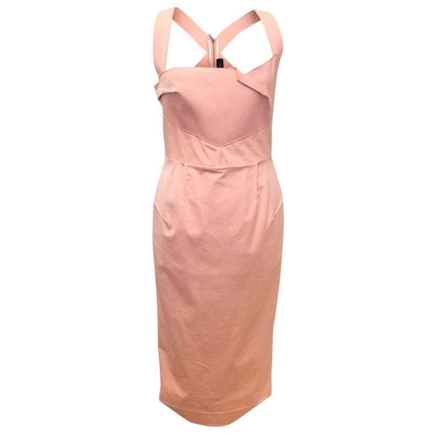 Roland Mouret Pink Fitted Dress For Sale