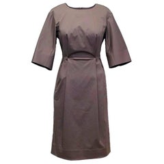 Jil Sander Charcoal Midi Sheath Dress 8