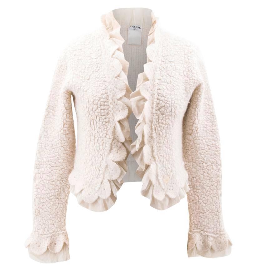 Chanel Off-White Cream Jacket For Sale