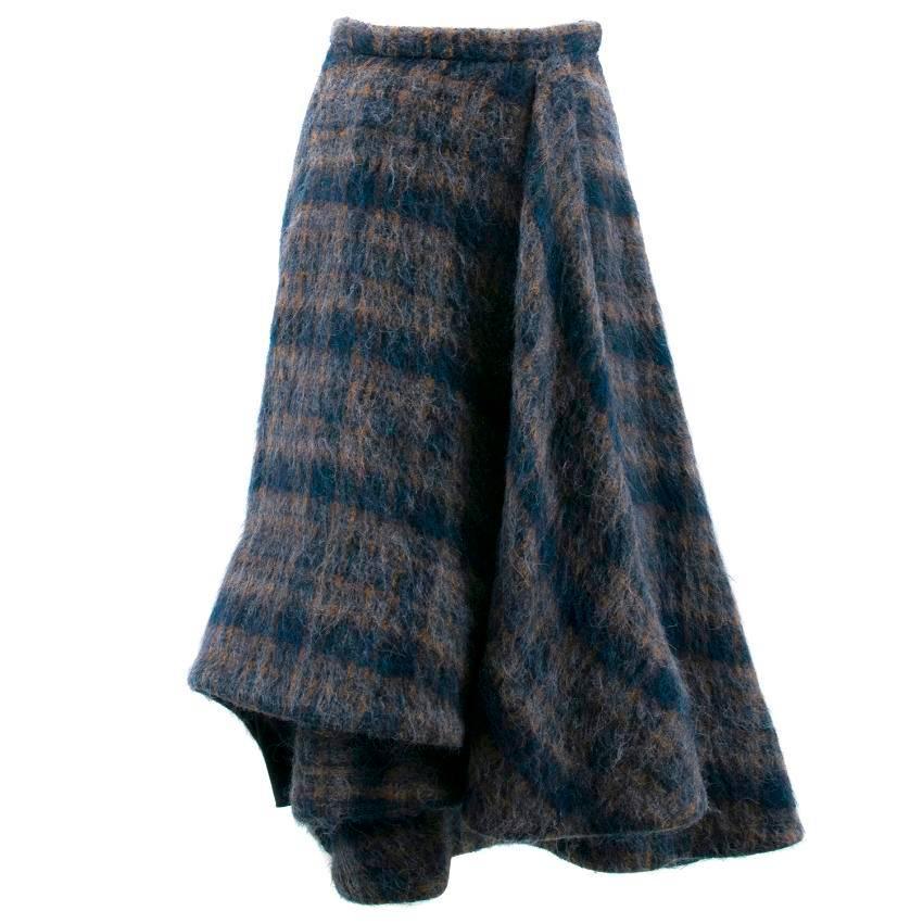 Brock Collection Blue Check Skirt For Sale