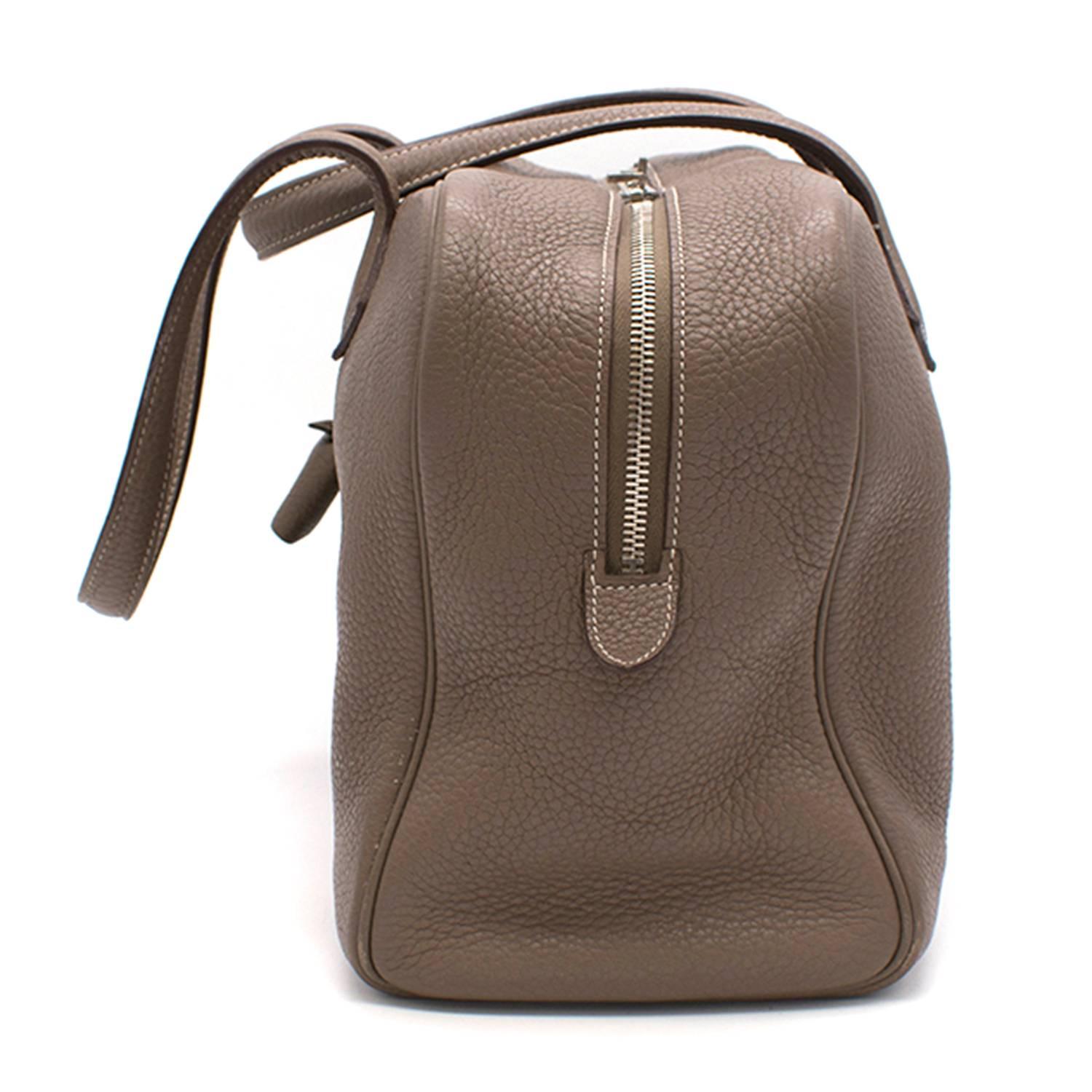 Hermes Victoria II Etoupe Brown Taurillion Togo Bag For Sale 1