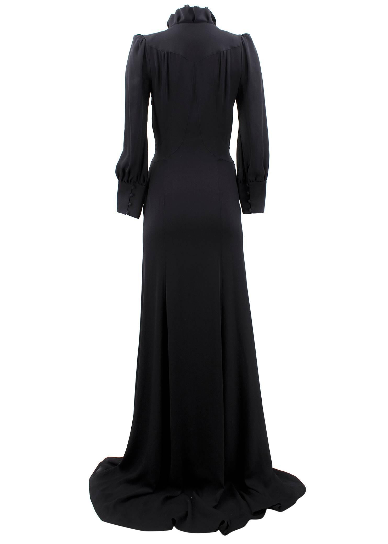 Gucci Black Silk Gown For Sale 1