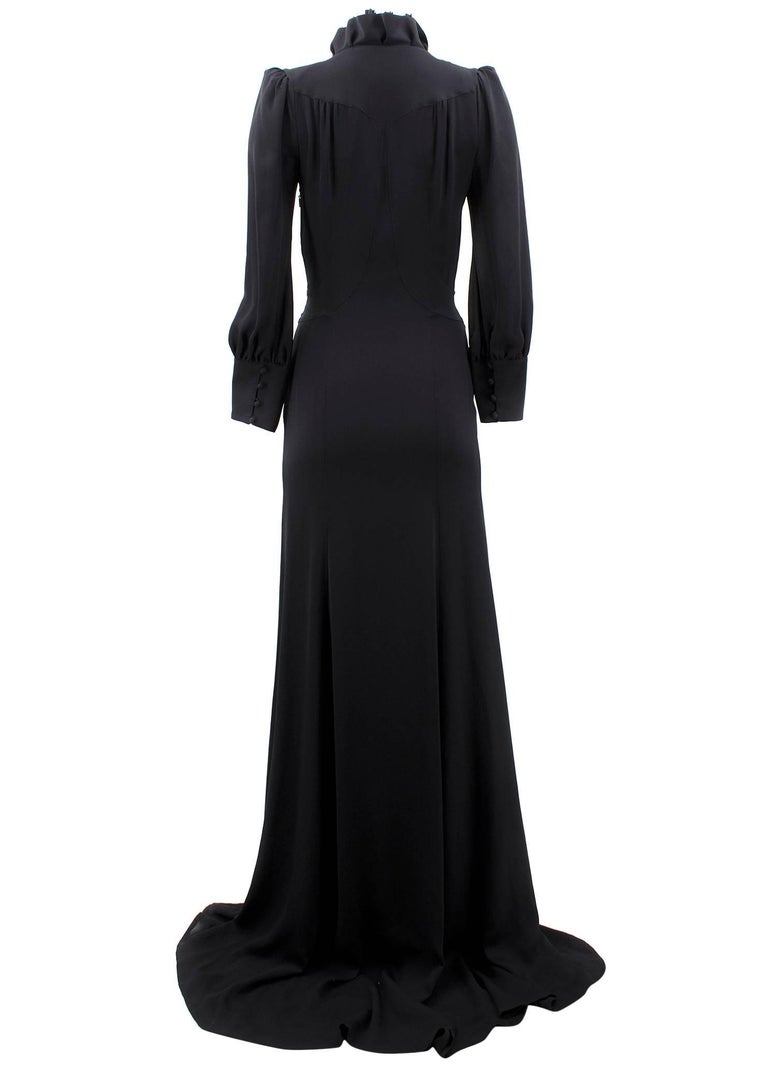 Gucci Black Silk Gown For Sale at 1stDibs
