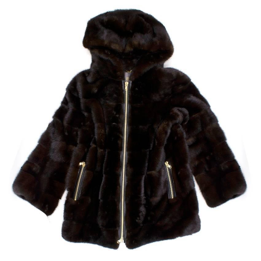 Women's or Men's Lilly e Violetta Mink Fur Limited Edition Hood Jacket For Sale