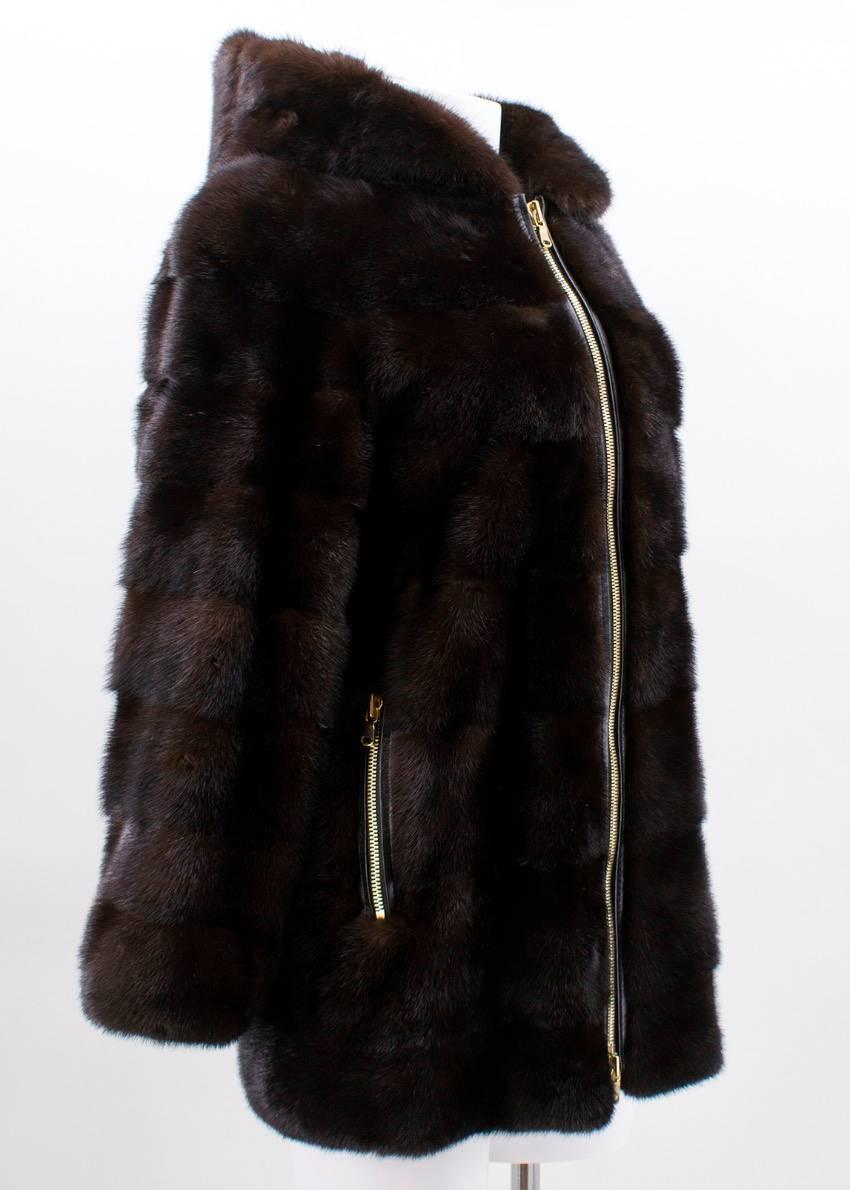 Lilly e Violetta Mink Fur Limited Edition Hood Jacket For Sale 2
