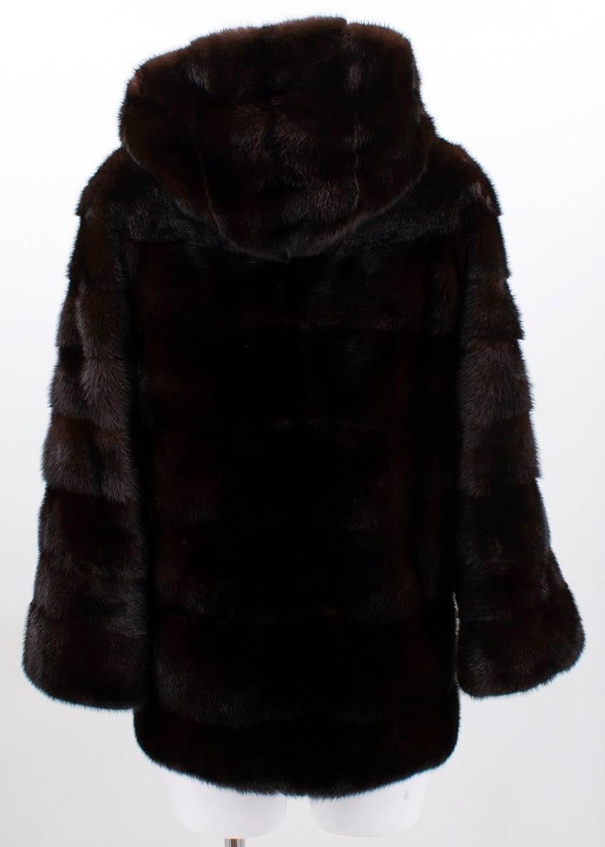 Lilly e Violetta Mink Fur Limited Edition Hood Jacket For Sale 1