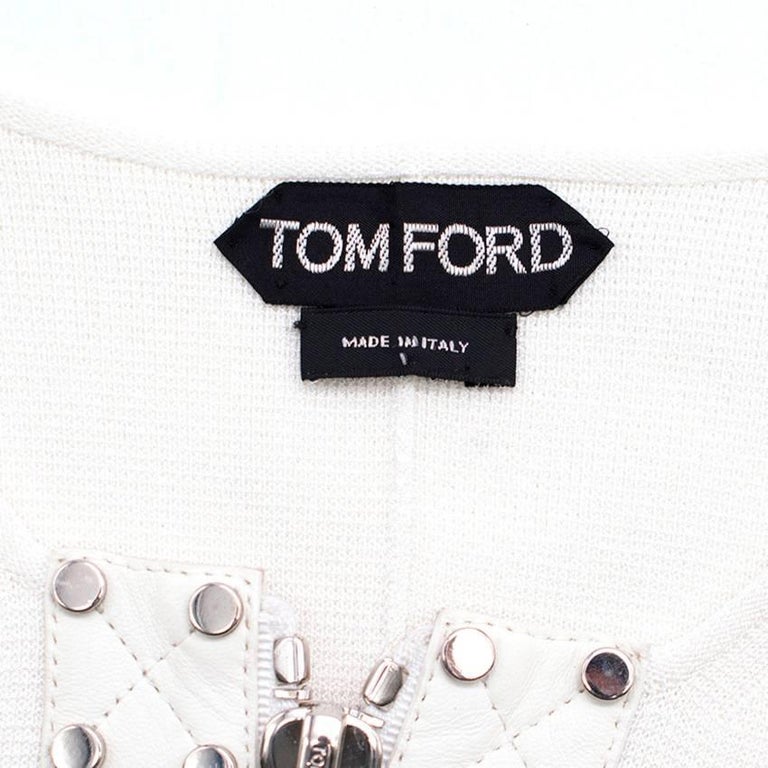 Tom Ford Fitted Jacket With Leather Trim (Size: US 4/XS0 For Sale at ...
