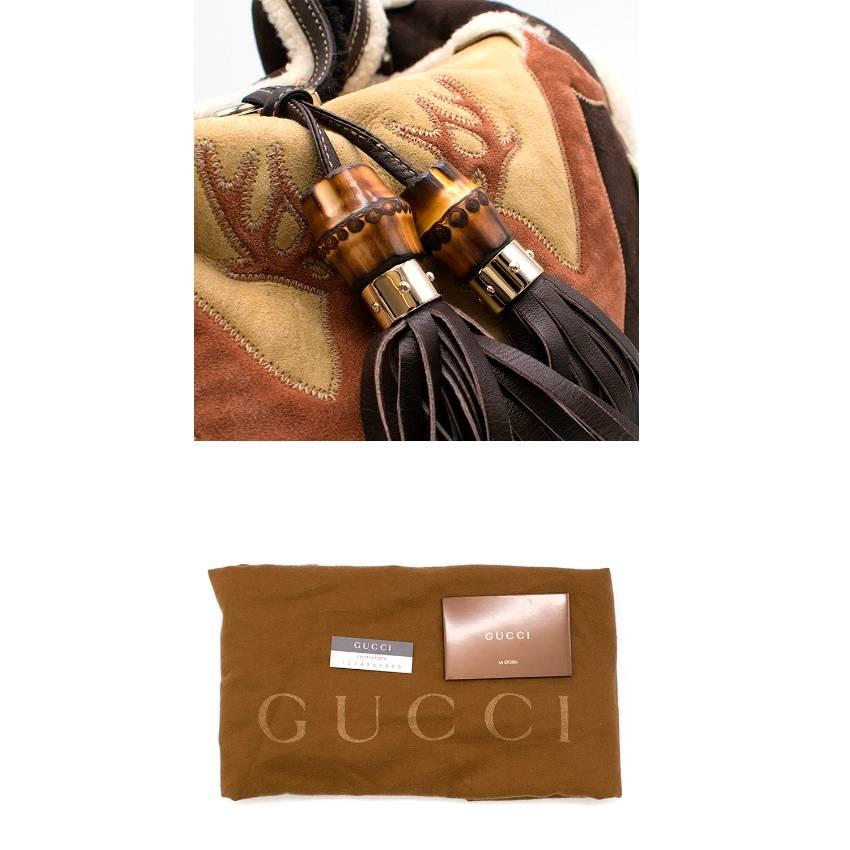 Gucci Shearling Large Indy Bag  For Sale 2