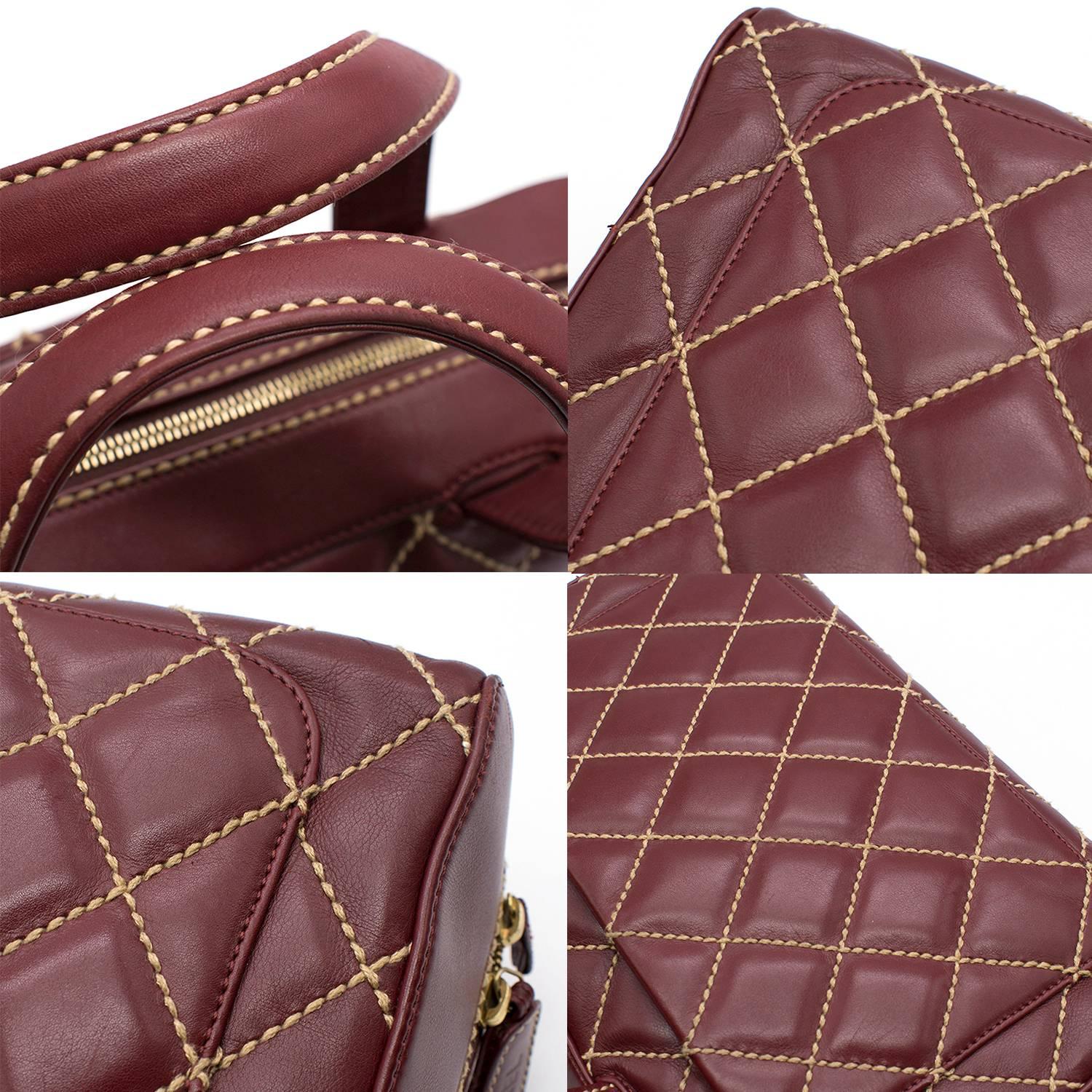 Chanel Top Handle Cherry Quilted bag  For Sale 4