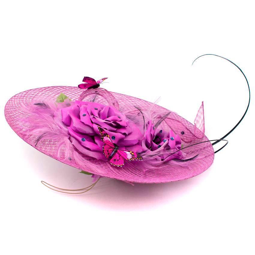 Siggi London Bespoke Purple Butterfly Headpiece  For Sale 5
