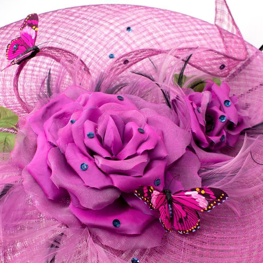 Siggi London Bespoke Purple Butterfly Headpiece  For Sale 4